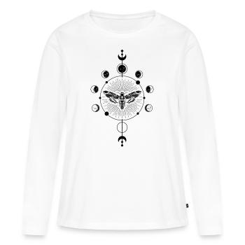 Occulte Witchcraft Motte gothique occulte Blackcraft - T-shirt manches longues Premium bio Femme - blanc - Devant - Julia (174cm)