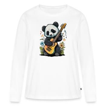 Rockin Panda - Frauen Premium Bio Langarmshirt - Weiß - Vorne - Julia (174cm)