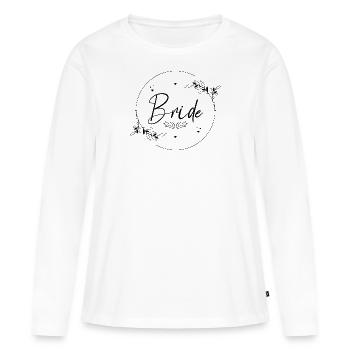 Mariage de la mariée Mariage | Enterrement de vie de jeune fille - T-shirt manches longues Premium bio Femme - blanc - Devant - Julia (174cm)