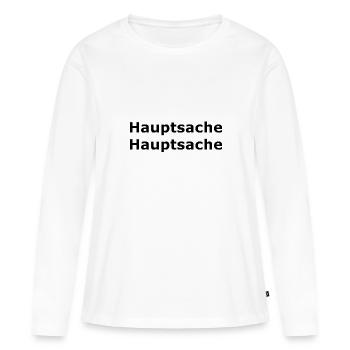 main thing main thing 2 black - Women's Premium Organic Long Sleeve Shirt - white - Front - Julia (174cm)