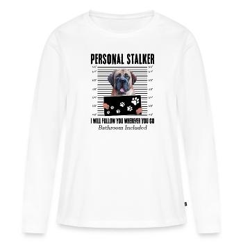 Cane Corso Personal Stalker - Women's Premium Organic Long Sleeve Shirt - white - Front - Julia (174cm)