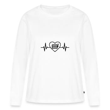 Heart Slots Jackpot Casino - T-shirt manches longues Premium bio Femme - blanc - Devant - Julia (174cm)