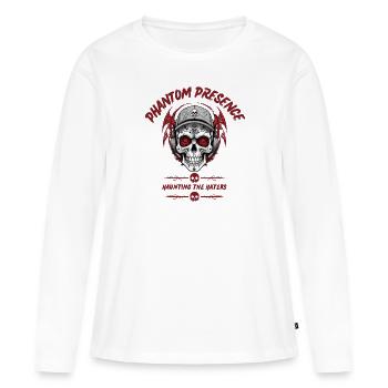 Présence fantôme, hanter les ennemis - T-shirt manches longues Premium bio Femme - blanc - Devant - Julia (174cm)