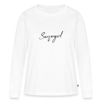 Surfergirl - Frauen Premium Bio Langarmshirt - Weiß - Vorne - Julia (174cm)