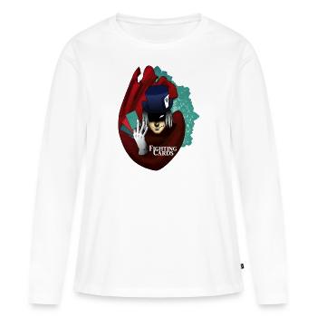 Fighting cards - Magicien - T-shirt manches longues Premium bio Femme - blanc - Devant - Julia (174cm)