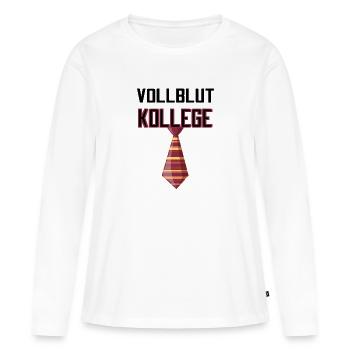 Vollblut Kollege Lieblingskollege - Frauen Premium Bio Langarmshirt - Weiß - Vorne - Julia (174cm)