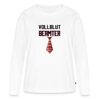 Vollblut Beamter - Frauen Premium Bio Langarmshirt - Weiß - Vorne - Julia (174cm)