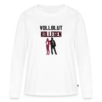 Vollblut Kollegen - Frauen Premium Bio Langarmshirt - Weiß - Vorne - Julia (174cm)