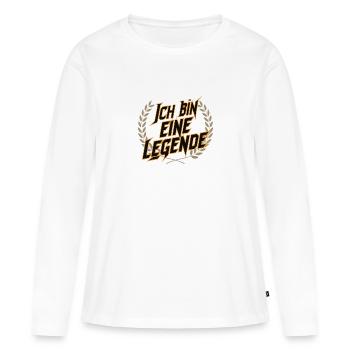 Je suis une légende - T-shirt manches longues Premium bio Femme - blanc - Devant - Julia (174cm)