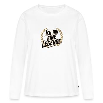 Je suis une légende - T-shirt manches longues Premium bio Femme - blanc - Devant - Julia (174cm)