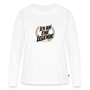 Je suis une légende - T-shirt manches longues Premium bio Femme - blanc - Devant - Julia (174cm)