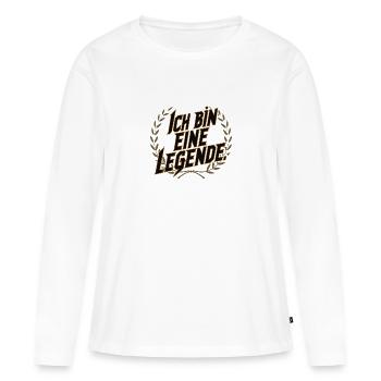 Je suis une légende - T-shirt manches longues Premium bio Femme - blanc - Devant - Julia (174cm)