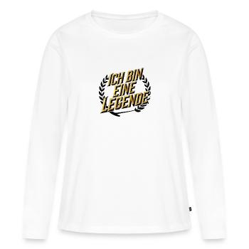 Je suis une légende - T-shirt manches longues Premium bio Femme - blanc - Devant - Julia (174cm)