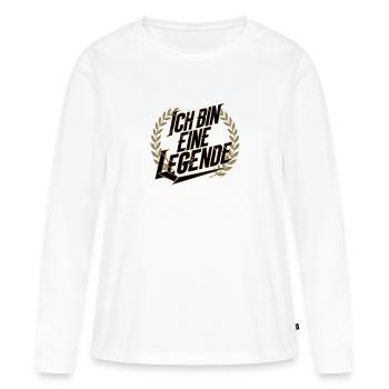 Je suis une légende - T-shirt manches longues Premium bio Femme - blanc - Devant - Julia (174cm)