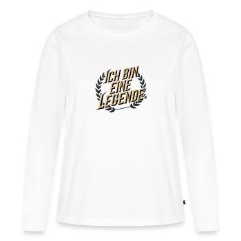 Je suis une légende - T-shirt manches longues Premium bio Femme - blanc - Devant - Julia (174cm)