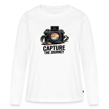 Capture the Journey - Women's Premium Organic Long Sleeve Shirt - white - Front - Julia (174cm)