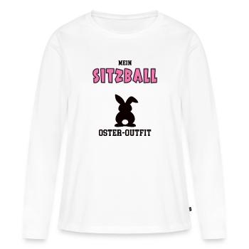 Sitzball Oster Outfit Ostergeschenk Sitzballerin - Frauen Premium Bio Langarmshirt - Weiß - Vorne - Julia (174cm)