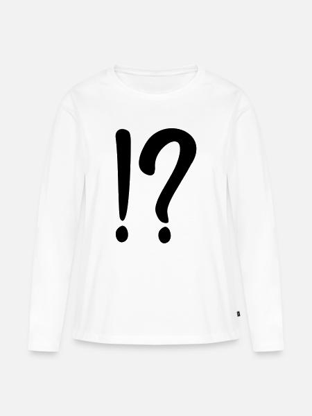 Fragezeichen - Frauen Premium Bio Langarmshirt - Weiß