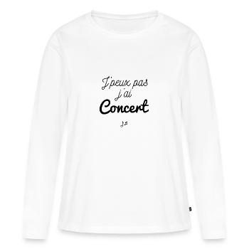 J'peux pas j'ai Concert - T-shirt manches longues Premium bio Femme - blanc - Devant - Julia (174cm)