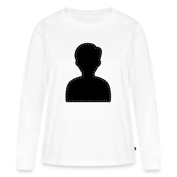 Icône compte Avatar - T-shirt manches longues Premium bio Femme - blanc - Devant - Julia (174cm)