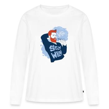 Vaperguy mit wildem Lifestyle - Frauen Premium Bio Langarmshirt - Weiß - Vorne - Julia (174cm)