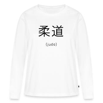Judo - T-shirt manches longues Premium bio Femme - blanc - Devant - Julia (174cm)