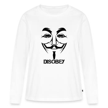 Disobey Anonymous - Frauen Premium Bio Langarmshirt - Weiß - Vorne - Julia (174cm)