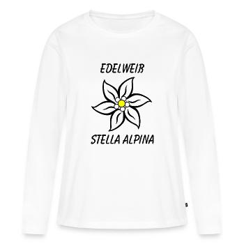 Edelweiss-edelweiss - T-shirt manches longues Premium bio Femme - blanc - Devant - Julia (174cm)