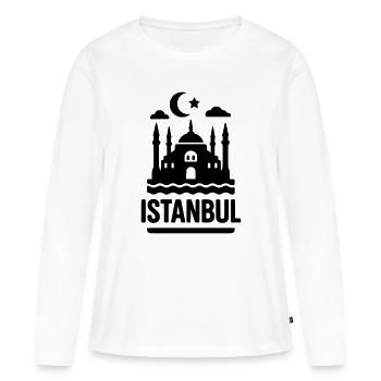 Istanbul Silhouette Landmark - Women's Premium Organic Long Sleeve Shirt - white - Front - Julia (174cm)