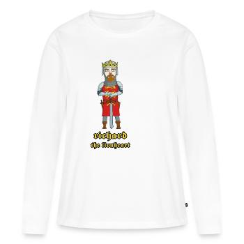 Richard Löwenherz: Der Kreuzfahrerkönig - Frauen Premium Bio Langarmshirt - Weiß - Vorne - Julia (174cm)