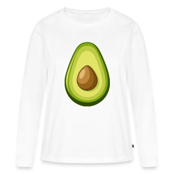 avocat - T-shirt manches longues Premium bio Femme - blanc - Devant - Julia (174cm)