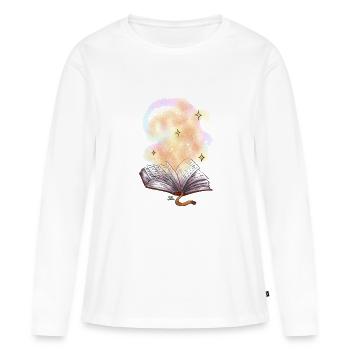 Magic Book - Women's Premium Organic Long Sleeve Shirt - white - Front - Julia (174cm)