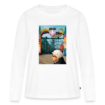Überraschung Mthfcker - Frauen Premium Bio Langarmshirt - Weiß - Vorne - Julia (174cm)