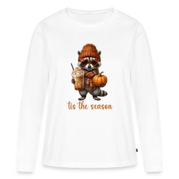 Le raton laveur de la saison - T-shirt manches longues Premium bio Femme - blanc - Devant - Julia (174cm)