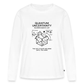 Mécanique quantique - T-shirt manches longues Premium bio Femme - blanc - Devant - Julia (174cm)