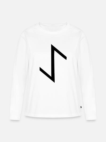 rune eihwaz,eoh - Frauen Premium Bio Langarmshirt - Weiß