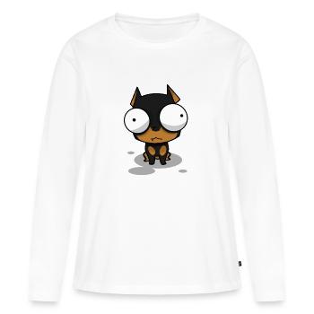 Cute dog puppy Cute pet gift - Women's Premium Organic Long Sleeve Shirt - white - Front - Julia (174cm)