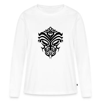 maori - T-shirt manches longues Premium bio Femme - blanc - Devant - Julia (174cm)