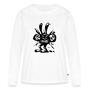 virus fleck - Frauen Premium Bio Langarmshirt - Weiß - Vorne - Julia (174cm)