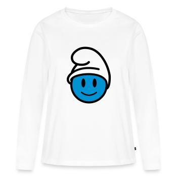Icône de bas 3c - T-shirt manches longues Premium bio Femme - blanc - Devant - Julia (174cm)