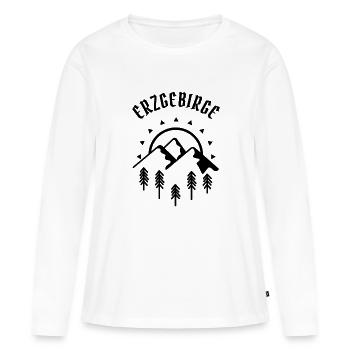 Skigebiet Erzgebirge - Frauen Premium Bio Langarmshirt - Weiß - Vorne - Julia (174cm)