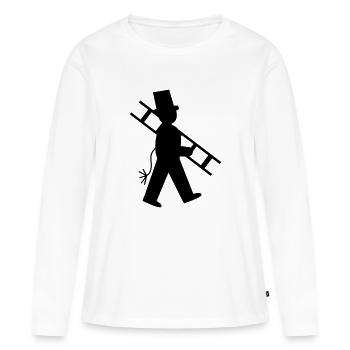 schornsteinfeger - Frauen Premium Bio Langarmshirt - Weiß - Vorne - Julia (174cm)
