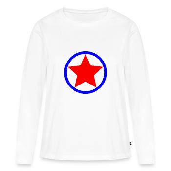 star - T-shirt manches longues Premium bio Femme - blanc - Devant - Julia (174cm)