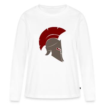 Spartiates - T-shirt manches longues Premium bio Femme - blanc - Devant - Julia (174cm)