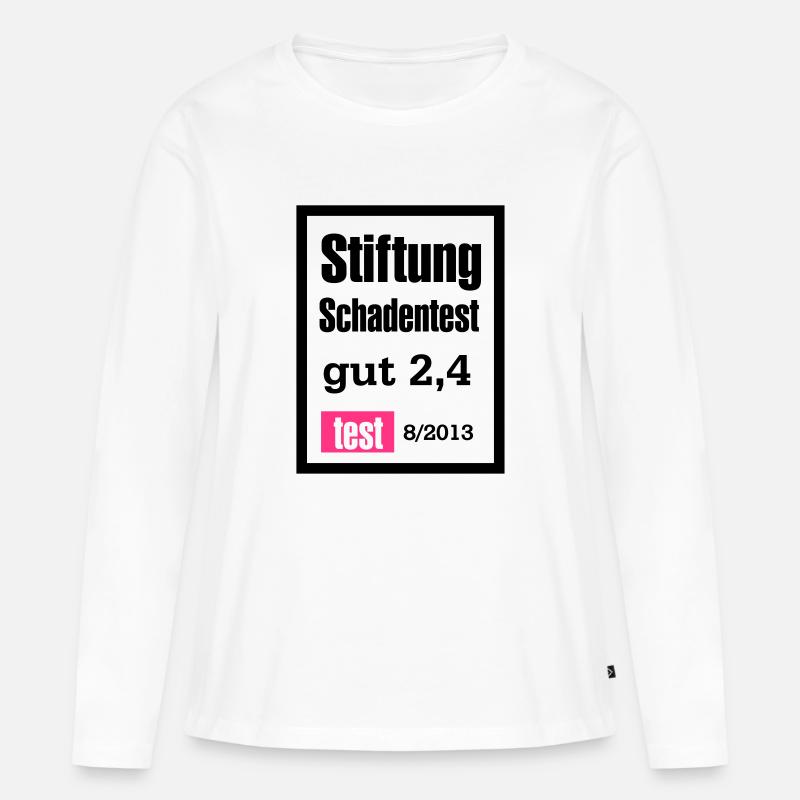 stiftung schadentest - Frauen Premium Bio Langarmshirt - Weiß