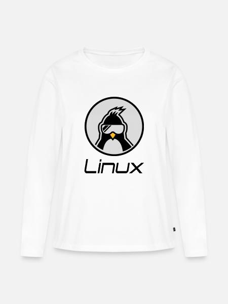 linux - Frauen Premium Bio Langarmshirt - Weiß