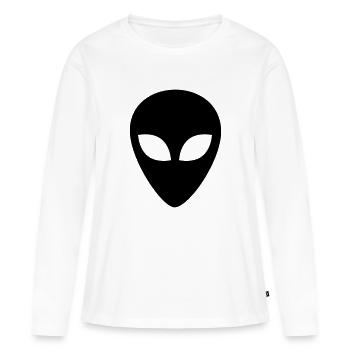 Alien - T-shirt manches longues Premium bio Femme - blanc - Devant - Julia (174cm)
