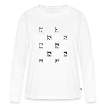 party pills - Frauen Premium Bio Langarmshirt - Weiß - Vorne - Julia (174cm)
