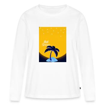 Summer - Frauen Premium Bio Langarmshirt - Weiß - Vorne - Julia (174cm)