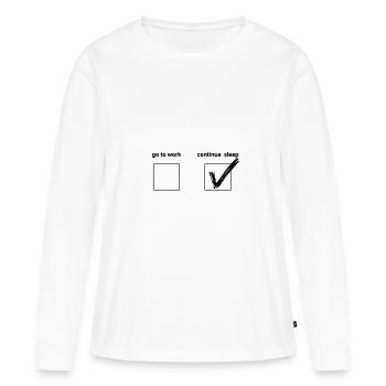 i Love sleeping - Frauen Premium Bio Langarmshirt - Weiß - Vorne - Julia (174cm)